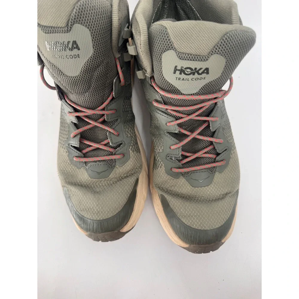 Hoka Trail Code GTX Hiking Boots Mens 12.5 Green GORE-TEX 1123165